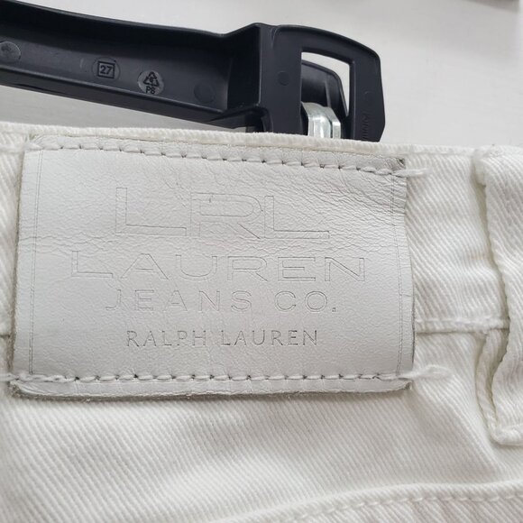 Lauren Ralph Lauren Jeans Co. Women's Vintage White Denim Straight Leg Size 12 - Picture 5 of 7